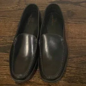 TB Phelps Black Loafer 10.5M TB Phelps Men 10.5 M Black Leather Loafers Drivers With  main image 3